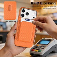 Étui de téléphone magnétique à motif animalier avec porte-cartes et finition mate pour iPhone 17 Pro Max et 16 – Coque de protection