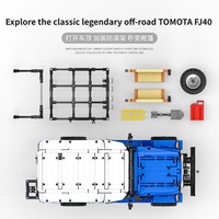 2024 Happy Build YC-QC012 Toyata FJ40 Bloques de Construcción Electrónicos a Escala 1:16, Juguetes de Construcción Unisex, Juguetes de Bricolaje para Niños de 5 a 7 Años