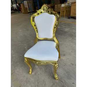 Italian Style Golden Color Resin <b>Plastic</b> Restaurant <b>Chair</b> Stacking Luxury Louis <b>Chair</b> for Hotel Use <b>Plastic</b> Electroplated <b>Chair</b> - Product Image 1