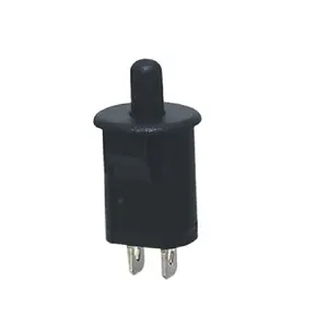 NO NC Reset Momentary Normally Open Black Door Lamp Push Button Switch For Refrigerator