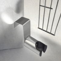 Support de douchette à crochet en acier inoxydable brossé 304, réglable, pour toilettes, installation facile, matériau durable