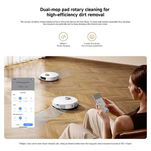 Robot Aspirador Xiaomi S40 Pro Autopropulsado con Batería, Limpiador de Pisos, Diseño Redondo Blanco - Product Image 3