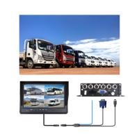 AHD CVBS VGA Truck Bus MDVR, caméra de tableau de bord de surveillance tactile RS232, système d'enregistrement vidéo de conduite à 4 canaux pour véhicules utilitaires