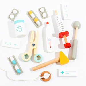 Trousse <span class=keywords><strong>de</strong></span> <span class=keywords><strong>Jeu</strong></span> <span class=keywords><strong>Docteur</strong></span> en Bois pour Enfants, Sac Médical, <span class=keywords><strong>Jeu</strong></span> d'Imitation Infirmière et Médecin, Âges 4-6, Unisexe - Product Image 2