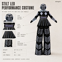 Costumes de performance LED de haute qualité pour événements, spectacles de hall de bal, et marcheurs sur échasses, costumes de performance lumineux