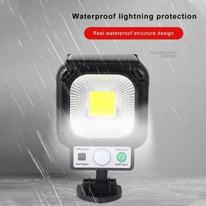 Cob/led โคมไฟพลังงานแสงอาทิตย์กลางแจ้ง, โคมไฟพลังงานแสงอาทิตย์ไฟติดผนังเซ็นเซอร์การเคลื่อนไหว PIR กันน้ำตกแต่งสวนไฟถนน - Product Image 3