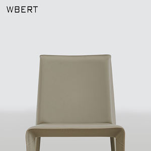 Silla de comedor de cuero duro de alta calidad italiana WBERT, silla de sillín creativa de lujo con luz nórdica, modelo de diseño para casa, luz italiana - Product Image 5
