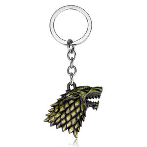 <span class=keywords><strong>Porte</strong></span>-clés avec sigle de la maison de <span class=keywords><strong>Game</strong></span> <span class=keywords><strong>of</strong></span> Thrones, pendentif en alliage de loup et de dragon, ensemble cadeau - Product Image 6