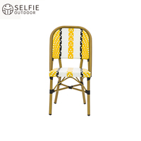 Chaises empilables en aluminium au design moderne pour l'extérieur, la terrasse, la villa, le parc, la chambre, l'école, la cuisine