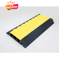 Rampes de câbles en caoutchouc et plastique à 2 canaux certifiées CE RoHS pour événements en plein air, couvre-câbles de scène