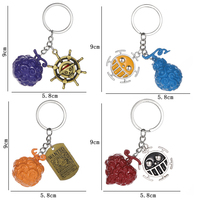 ZRM Porte-clés de luxe en alliage de zinc, motif Fruit du Diable de l'anime One Piece, Luo Surgery Aislufei, lot de deux pièces, tendance mode, best-seller
