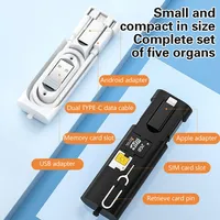 Câble PD60W USB C vers Type C pour IPhone16 15 Pro Max 5 1 S23 Xiaomi-Ensemble de charge et étui Adaptateur de stockage de carte pour ordinateur