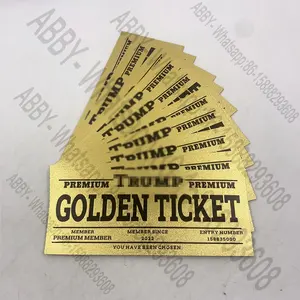 Kartu Keanggotaan Tiket Emas Plastik Tiket Emas Premium