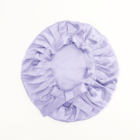 Bonnet de cheveux à couche unique 100% 16mm soins des cheveux en soie de mûrier bande élastique réglable grand bonnet de nuit en soie pour les femmes