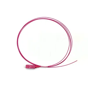 Kabel komunikasi pigtail serat optik SC/APC, 1M 2M 3M pigtail SM fiber pigtail G657A 0.9mm 9/125 warna