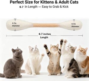 Giant Cotton Swab Shaped Catnip Toy XL <b>Plush</b> <b>Cat</b> Toy for Indoor <b>Cats</b> Soothing Interactive Stress Relief Pet Toy - Product Image 2