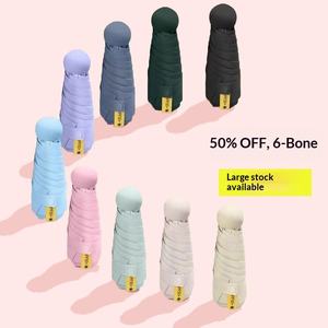 Sombrilla Plegable de Cinco Pliegues Modelo Macaroon con Protección Solar 50% de Descuento, Mango de Plástico con Pegamento Negro, Regalo Publicitario para Sol y Lluvia - Product Image 2