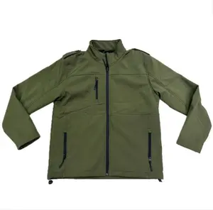 OEM оливково-зеленая Водонепроницаемая дышащая мужская куртка из мягкой ткани