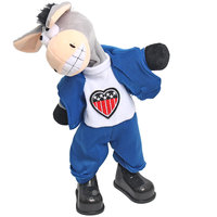 Âne en peluche personnalisé à tête qui se balance, qui parle et danse, jouet en peluche électrique avec enregistrement et apprentissage de la langue, âne en peluche