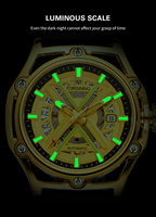 Montre mécanique FORSINING 8282, bracelet en cuir véritable, résistante à l'eau, affichage du calendrier, design de montre de plein air, horloge multifonctionnelle