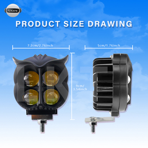 Sistema de Iluminación Auxiliar Externo de Plástico de 30W para Motocicleta Eléctrica, Faros LED con Sistema de Iluminación Bicolor de 4 Ojos Tipo Búho - Product Image 4