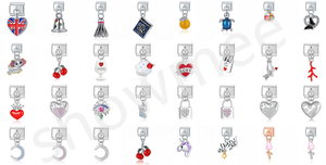 Nouveau produit Bracelet à breloques italien en acier inoxydable avec breloques Evil, Casque audio, Lune, Livre, Pendentif œil - Product Image 4