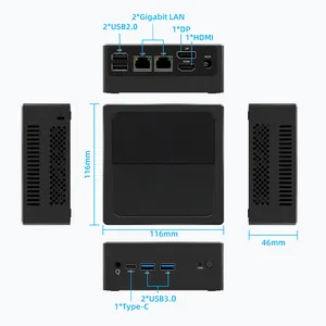 Nieuwe 12e Generatie Mini Pc Windows11 Intel N95 N100 Processor 8Gb Ddr5 4800Mhz 256Gb Pocket 12V Dual Lan Mini Computer