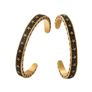 Arte Lobo 2021 Vintage joyería chapado en oro 18K de plata estrella de acero inoxidable brazalete pulsera - Product Image 1