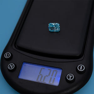 प्रयोगशाला-विकसित अंडाकार-कट इमर्ड्स और एक्वामरीन, सिंथेटिक ग्रीन और नीले रत्न - Product Image 4