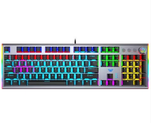 Teclado Mecánico para Juegos Aula F3020 Esports, 108 Teclas Programables, Retroiluminación RGB, USB 2.0, Tamaño Completo, Interruptores Negros para Computadoras de Escritorio y Portátiles - Product Image 1