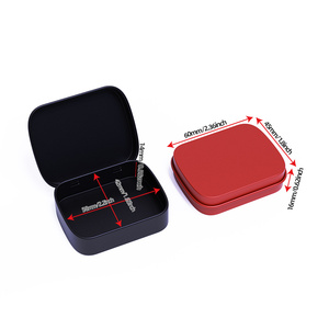 Boîte <span class=keywords><strong>en</strong></span> métal rectangulaire portable personnalisée avec logo, petite, pour bonbons, de qualité alimentaire, avec charnière, vente <span class=keywords><strong>en</strong></span> gros - Product Image 3