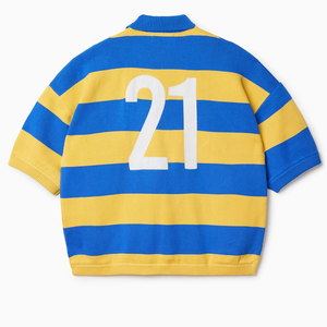 Los hombres de encargo de rayas finas Jacquard de punto <span class=keywords><strong>Club</strong></span> <span class=keywords><strong>Polo</strong></span> suéter bordado estilo suéter - Product Image 5