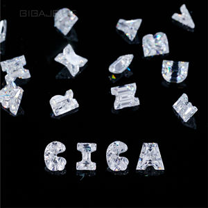 มอยส์ซาไนต์ GIGAJEWE ขนาด 5*<span class=keywords><strong>7</strong></span> มม. 1 กะรัต สี <span class=keywords><strong>D</strong></span> รูปตัวอักษร 26 ตัว แบบเจียระไนด้วยมือ สำหรับทำเครื่องประดับตามสั่ง - Product Image 4