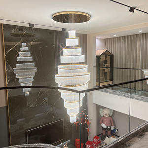 โคมไฟระย้าหรูหราเพดานแอลอีดีทันสมัยสำหรับตกแต่งในร่มวิลล่าสไตล์ยุโรป K9ห้องนั่งเล่น - Product Image 4