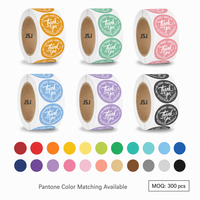 Autocollant adhésif personnalisé imprimé en UV «Merci» vinyle brillant PVC PET finition holographique étiquettes d'emballage à bas prix