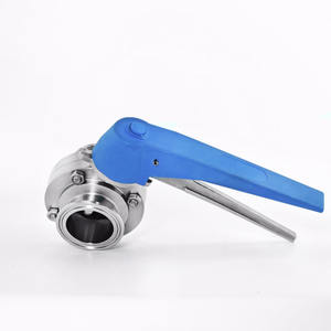 1,5 inch Tri Clamp Eindstukken Handmatige RVS Vlinderklep voor Brouwerij Basis Aanbrengknop - Product Image 3