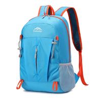 Unisex Moda Naylon Sırt Çantası Su Geçirmez Fermuarlı Kapatma Öğrenci Okul Yürüyüş Tırmanış Baskılı Logolu Katlanabilir Hediye Çantası 20-37L