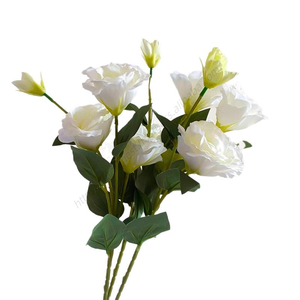 Flores Artificiales al por Mayor, Plantas de Eustoma para Decoración de Interiores, Ventanas, Balcones, Salas de Estar, Accesorios Florales para Bodas y Fotografía - Product Image 1