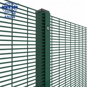Penjualan terlaris tinggal hijau Pvc dilapisi galvanis kawat ganda lasan kawat panel datar pagar