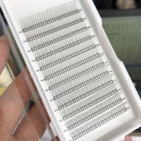 Cils en Soie PBT Faits Main 2D 3D 4D 5D 6D 0.1mm Base Fine Courte Éventails Pré-faits Courbure C D Cils Méga Volume Vente en Gros