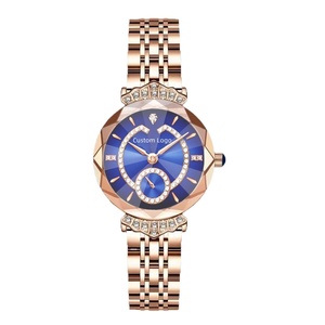 Nouvelle montre à aiguille des secondes indépendante, avec couronne incrustée, élégante ; Montre haut de gamme pour femme, style sophistiqué - Product Image 1