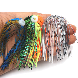 Faldas <span class=keywords><strong>de</strong></span> silicona <span class=keywords><strong>de</strong></span> 2.5 pulgadas y 88 hilos para señuelos <span class=keywords><strong>de</strong></span> pesca <span class=keywords><strong>de</strong></span> lubina, kit <span class=keywords><strong>de</strong></span> repuesto para señuelos giratorios y Buzz Baits DIY - Product Image 3