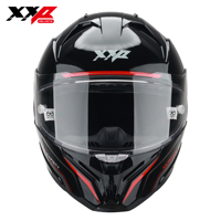 Nouveaux casques de moto intégraux avec grand spoiler, double visière, boucle à dégagement rapide, tailles S-XXL, XXP VINDICATOR SOLID Noir DOT ABS