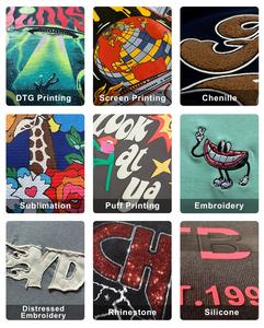 TKAN053 T-shirt lourd personnalisé 100% coton Logo personnalisé imprimé grande taille T-Shirt surdimensionné pour hommes poids personnalisé - Product Image 5