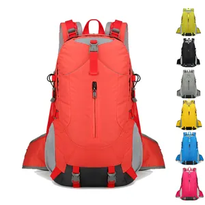 Color personalizado de gran capacidad al aire libre impermeable Unisex mochila de viaje Durable Nylon multifunción deporte Camping senderismo mochila