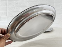 Assiette Alimentaire Ovale en Métal Acier Inoxydable Prix Bas, Plateau Ovale à Poisson en Acier Inoxydable, Plats, Plateau à Œufs, Plateau de Service Alimentaire Chinois