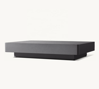 MAYA Table basse pour patio et jardin Ensemble canapé-lit pour l'extérieur Mobilier métallique fabriqué à la main Table d'appoint rectangulaire en aluminium
