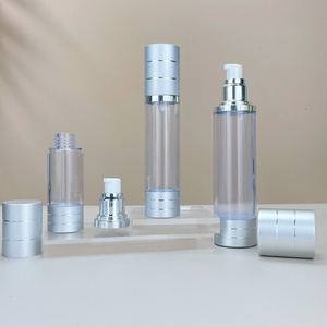 Vente en gros de flacons de lotion en argent mat de luxe de 15 ml, 30 ml, 50 ml, 100 ml, flacon pompe sans air pour sérum - Product Image 6