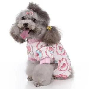 Wholesale Halloween Christmas Pet Clothes Fall Winter Folding Dog Clothes Cute Printing Clothes