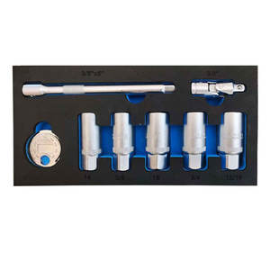 ชุดซ็อกเก็ตหัวเทียน CRV ขนาด 3/8 นิ้ว 8 ชิ้น สำหรับรถยนต์และรถจักรยานยนต์ พร้อมกล่องเครื่องมือ - Product Image 2